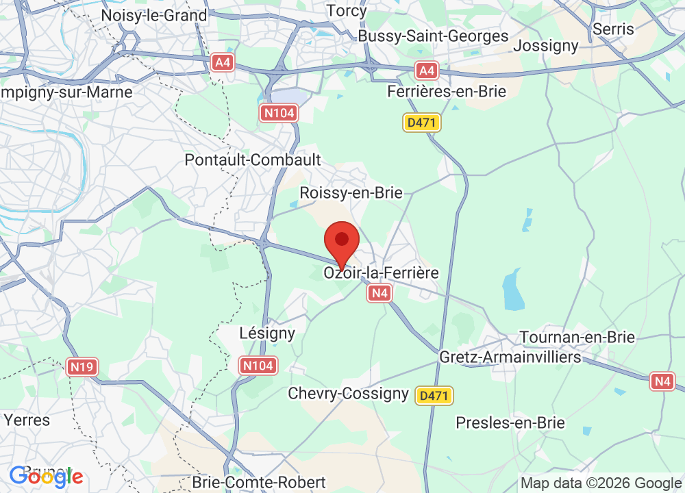 Standort von Golf Ozoir la Ferrière auf der Karte